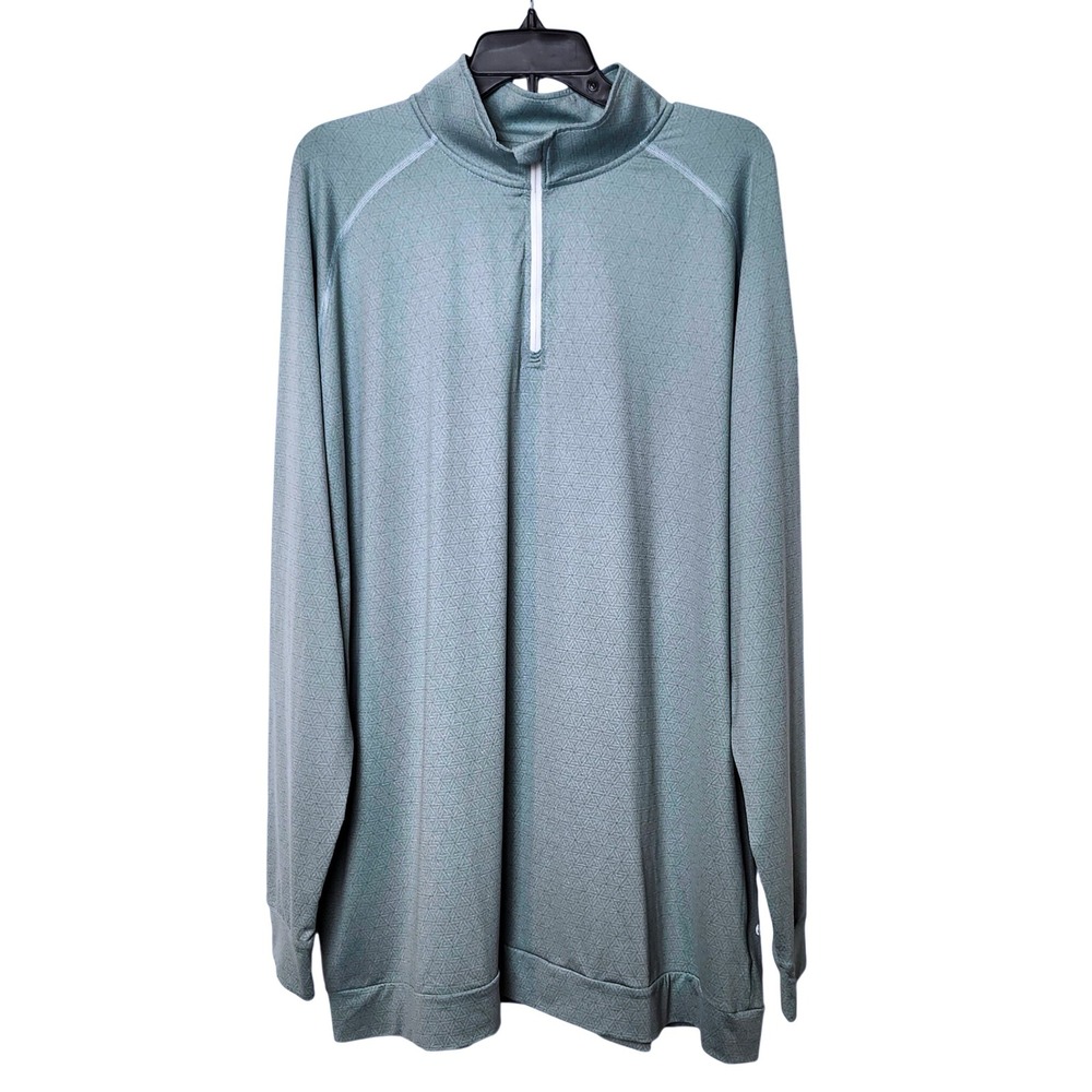 Swannies Ironwood‎ Mens XXL Sage Green Geometric Triangle Quarter Zip Pullover